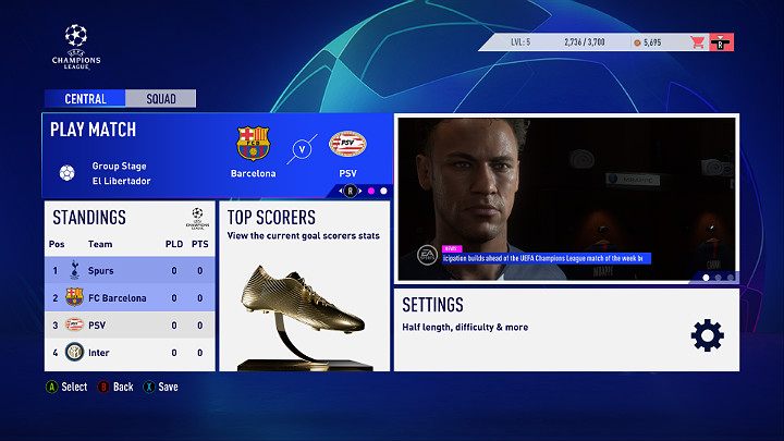 By choosing this mode, the player will be able to take part in matches between the international European football clubs and fight for the UEFA Champions League Cup - Game modes in FIFA 20 - Basics - FIFA 20 Guide