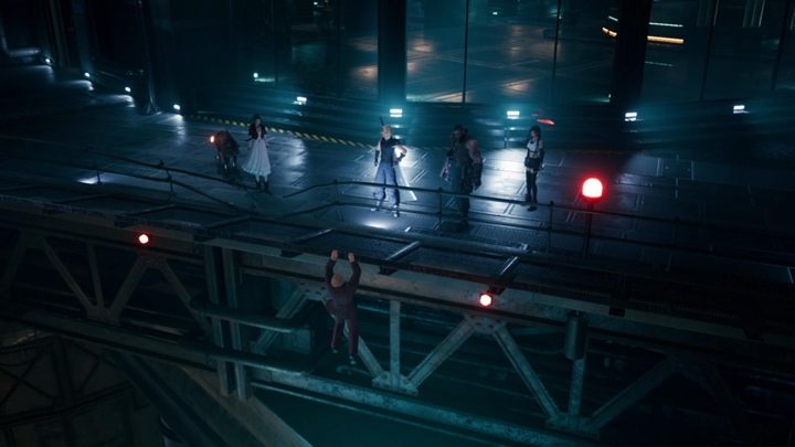Take the elevator up and then follow the spilled substance - Final Fantasy 7 Remake: Deliverance from Chaos, walkthrough - Chapters - Final Fantasy 7 Remake Guide