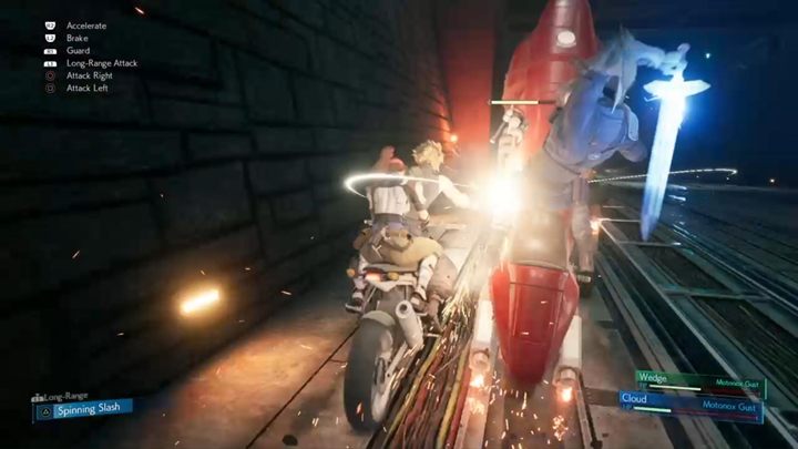 At the end of the ride, Roche - a member of prestigious SOLDIER - arrives - Final Fantasy 7 Remake: Mad Dash, walkthrough - Chapters - Final Fantasy 7 Remake Guide