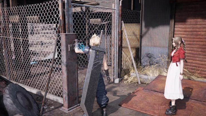 Go with Aerith through hidden passageways to exit the station - Final Fantasy 7 Remake: Budding Bodyguard, walkthrough - Chapters - Final Fantasy 7 Remake Guide