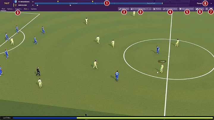 The match interface in Football Manager 2019 is clear and allows you to efficiently respond to the current situation on the field - Match in Football Manager 2019 - Match - Football Manager 2019 Guide and Tips