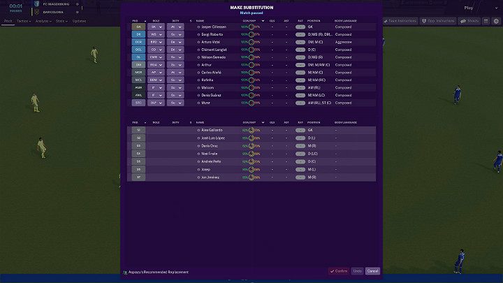 In each match you have a certain number of player substitutions - Match in Football Manager 2019 - Match - Football Manager 2019 Guide and Tips