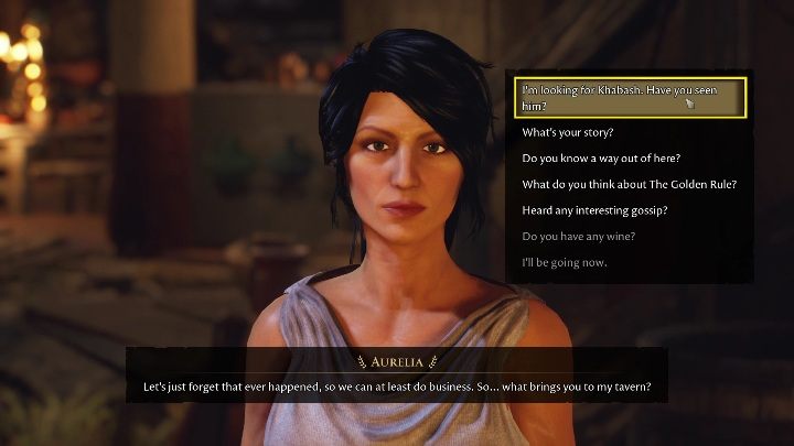 Right after you talk to the man, go to Aurelia - The Forgotten City: Egyptian Plaque - walkthrough - Part 4 - The Forgotten City Guide