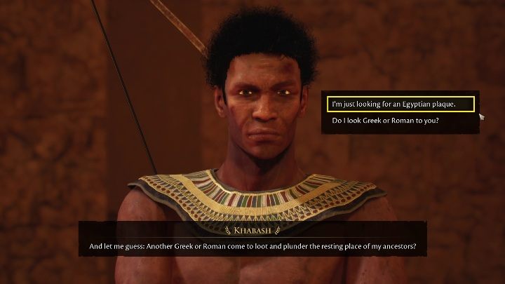 Khabash is at the end of the catacombs, next to a big hole in the ground - The Forgotten City: Egyptian Plaque - walkthrough - Part 4 - The Forgotten City Guide
