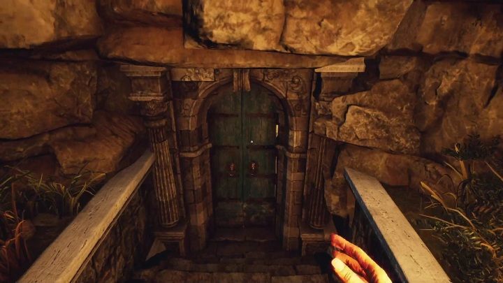 To get to the top of the sunken tank, you have to go through the green door - The Forgotten City: The Ones That Got Away - ending - Terminations - The Forgotten City Guide
