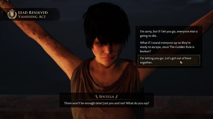 Follow the same path as before - The Forgotten City: The Ones That Got Away - ending - Terminations - The Forgotten City Guide