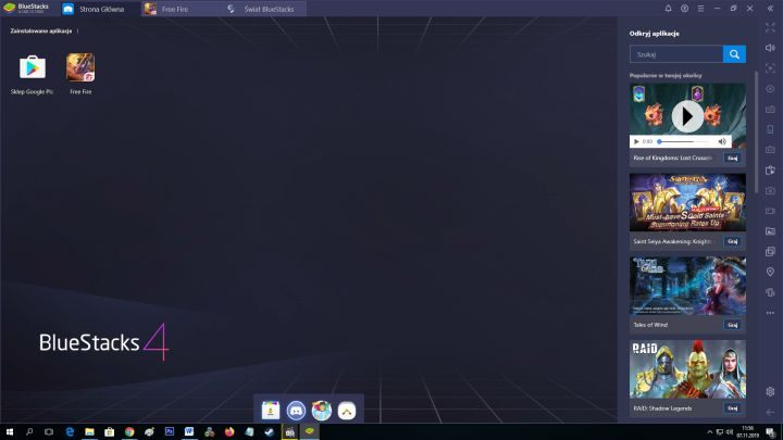 The BlueStacks default view. - Garena Free Fire Guide