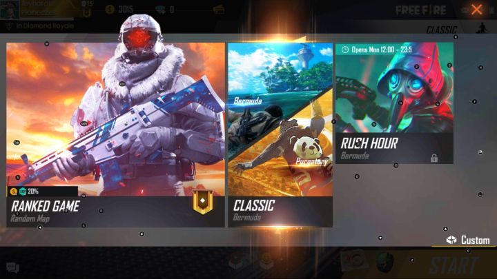 Rush Hour is the only mode that has a time limit - it is only available on Mondays. - Game modes | Garena Free Fire - Basics - Garena Free Fire Guide