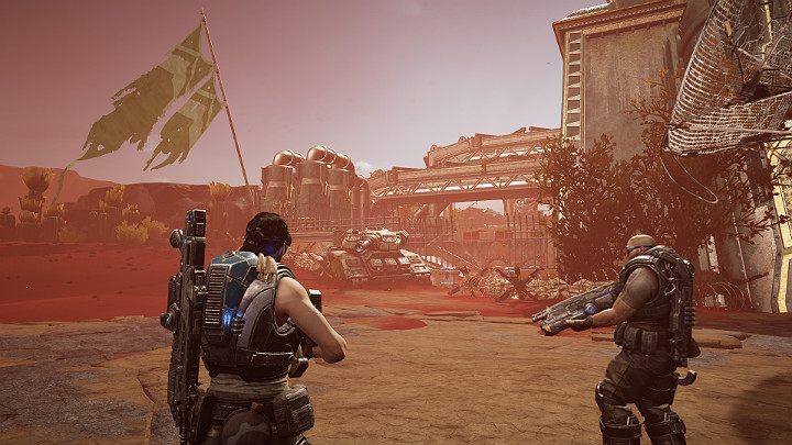 Activate the map and continue in the direction of the water tower - Chapter 3 - Some Assembly Required | Gears 5 Walkthrough - Act III - Gears 5 Guide