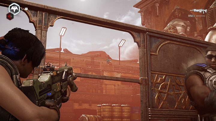 Youll be attacked by a group of opponents once you pass through the gates of water supply - Chapter 3 - Some Assembly Required | Gears 5 Walkthrough - Act III - Gears 5 Guide
