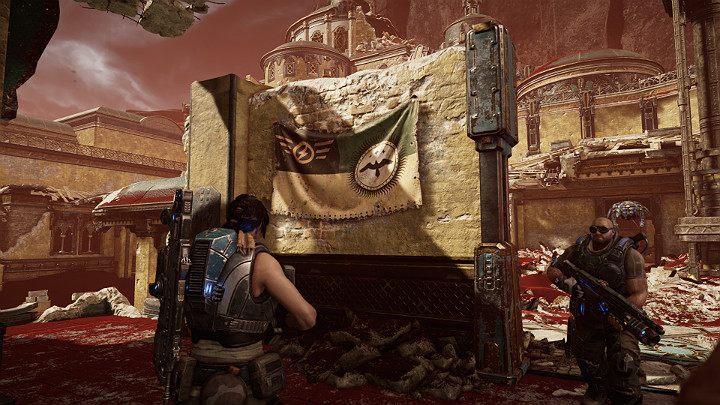 Exit through the door and continue forward - Chapter 3 - Some Assembly Required | Gears 5 Walkthrough - Act III - Gears 5 Guide