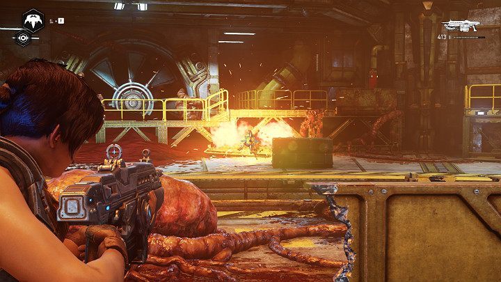 Approach the console and pull the lever - Chapter 3 - Some Assembly Required | Gears 5 Walkthrough - Act III - Gears 5 Guide