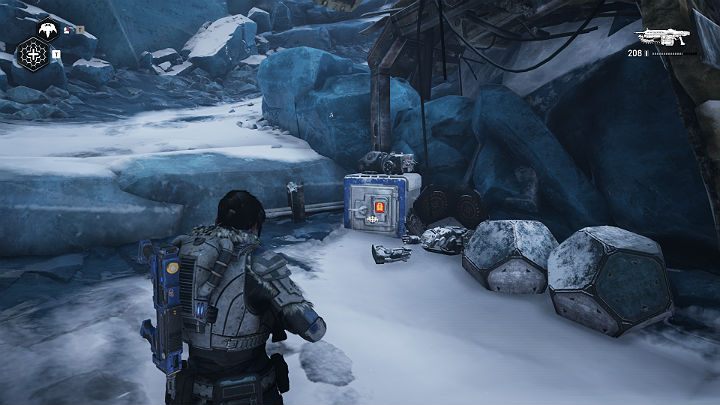 The downed helicopter will not only open the exit for you but also open the safe - Act 2 Chapter 4 - The Source of It All | Gears 5 Walkthrough - Act II - Gears 5 Guide