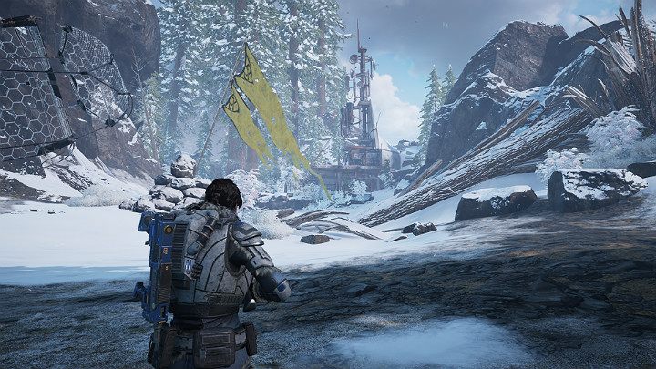 The North comm tower is in front of you - Act 2 Chapter 4 - The Source of It All | Gears 5 Walkthrough - Act II - Gears 5 Guide