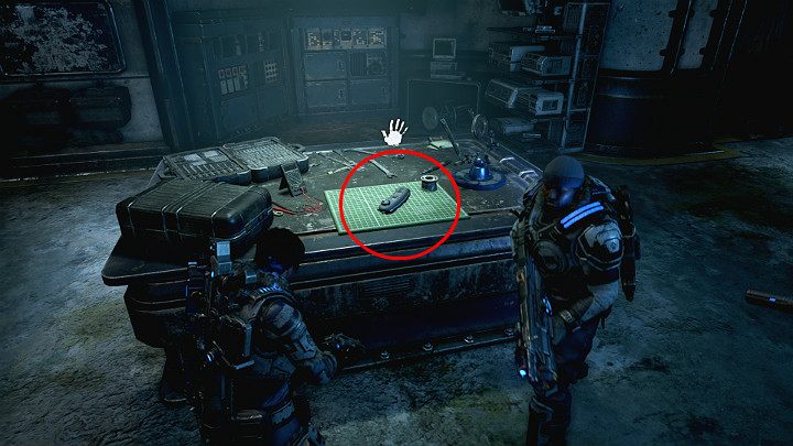 Collect a module for Jack lying on the desk - Disguise - Act 2 Chapter 4 - The Source of It All | Gears 5 Walkthrough - Act II - Gears 5 Guide