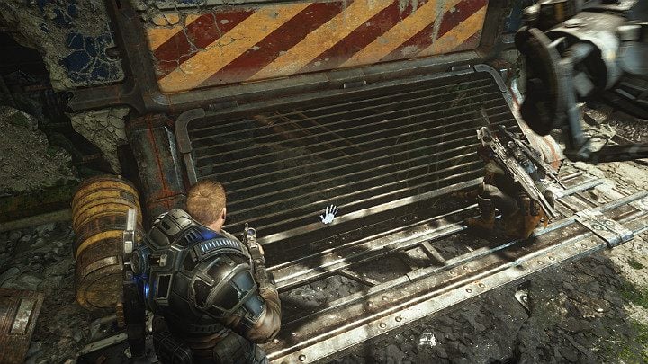 Raise the grate to go to the rest of the location - Act 1 Chapter 1 - Shot in the Dark | Gears 5 Walkthrough - Act I - Gears 5 Guide