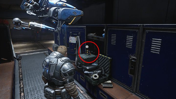 Before heading to the office of the first prime minister Jinn, check out the locker room in the armory - you will find another component - Act 1 Chapter 2 - Diplomacy | Gears 5 Walkthrough - Act I - Gears 5 Guide