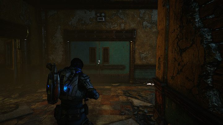 Refill your ammo and then exit the door visible in the picture above - Act 2 Chapter 3 - Forest for the trees | Gears 5 Walkthrough - Act II - Gears 5 Guide