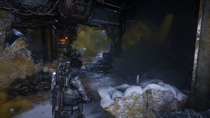 Activate the protective shield and run down the corridor on the right to complete the third act of the second chapter of Gears 5 - Act 2 Chapter 3 - Forest for the trees | Gears 5 Walkthrough - Act II - Gears 5 Guide