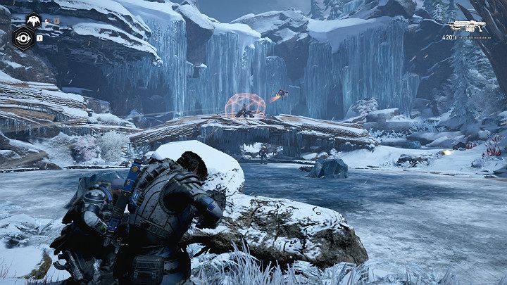Eliminate a dozen of suicide robots and one enemy with a cannon - Act 2 Chapter 4 - The Source of It All | Gears 5 Walkthrough - Act II - Gears 5 Guide