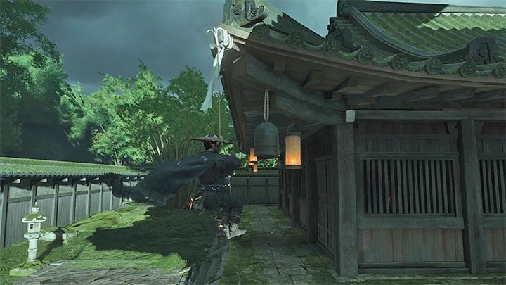 Eine dritte Verwendung ist das Festhalten an den Kanten von Gebäudedächern – Ghost of Tsushima: Grapple Hook – wie bekommt man ihn?  - Charakterentwicklung und Ausrüstung – Ghost of Tsushima-Leitfaden, Komplettlösung