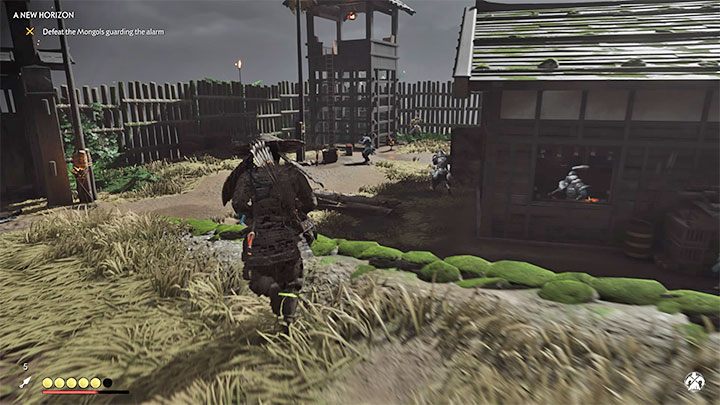 Enter through the main gate of Fort Ito - Ghost of Tsushima: A New Horizon walkthrough - Act 2 - Ghost of Tsushima Guide, Walkthrough
