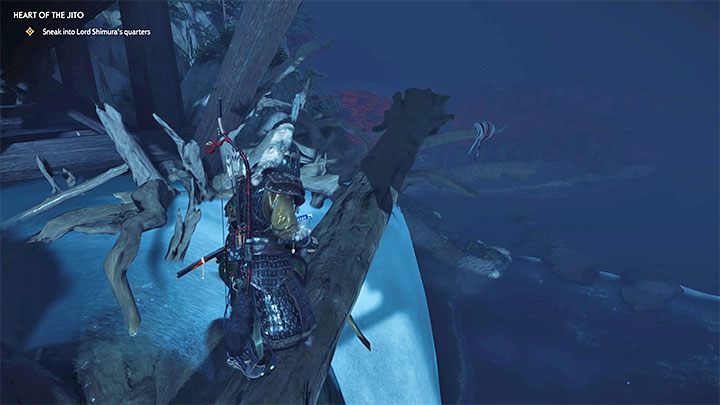 Climb the rocks and walk over the fallen tree - Ghost of Tsushima: Heart of the Jito walkthrough - Act 3 - Ghost of Tsushima Guide, Walkthrough