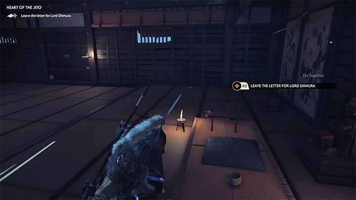 The final objective of the mission is very simple - there arent any guards in Lord Shimuras room - Ghost of Tsushima: Heart of the Jito walkthrough - Act 3 - Ghost of Tsushima Guide, Walkthrough