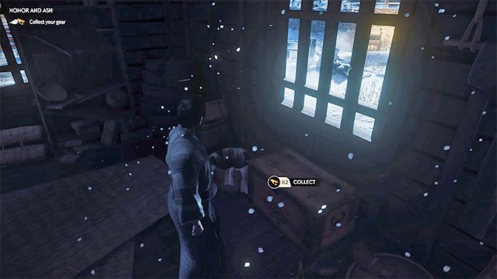 All of the main characters equipment is stored in the same room in which you have just woke up - Ghost of Tsushima: Honor and Ash walkthrough - Act 3 - Ghost of Tsushima Guide, Walkthrough