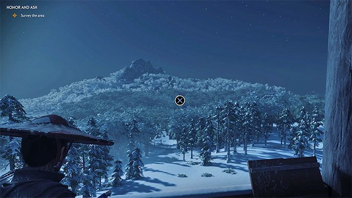 Go up the ladder to the top of the watchtower and start the reconnaissance - Ghost of Tsushima: Honor and Ash walkthrough - Act 3 - Ghost of Tsushima Guide, Walkthrough