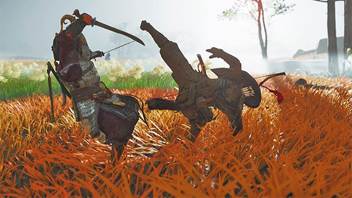 The Moon stance is the best choice for attacking larger and stronger opponents (so-called Brutes) - Ghost of Tsushima: Stance - how to unlock, when to use? - Combat - Ghost of Tsushima Guide, Walkthrough
