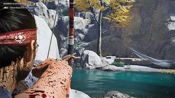 Jins main ranged weapons are a short bow and a long bow - check out a separate page to learn how to unlock both of these ranged weapons - Ghost of Tsushima: Samurai style - Direct combat - Basics - Ghost of Tsushima Guide, Walkthrough