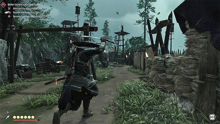 Jin can also encounter enemy archers and be forced to defend against their attacks - Ghost of Tsushima: Samurai style - Direct combat - Basics - Ghost of Tsushima Guide, Walkthrough