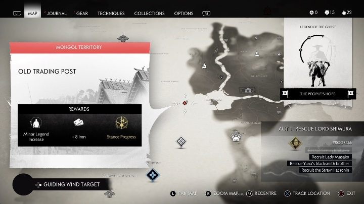 Location: Lake Izuhara - Ghost of Tsushima: Mongol Camps, Izuhara Region secrets map - Izuhara Region - Ghost of Tsushima Guide, Walkthrough
