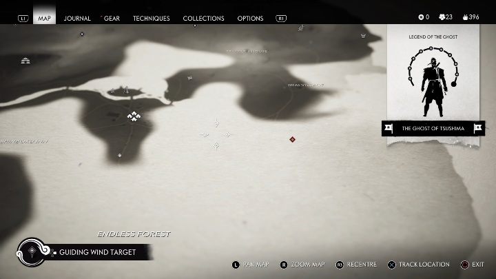 Location: Endless Forest - Ghost of Tsushima: Mongol Camps, Kamiagata Region secrets map - Kamiagata Region - Ghost of Tsushima Guide, Walkthrough
