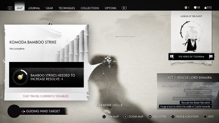 Location: Kashine Hills - Ghost of Tsushima: Bamboo Strikes, Izuhara Region secrets map, video guide - Izuhara Region - Ghost of Tsushima Guide, Walkthrough