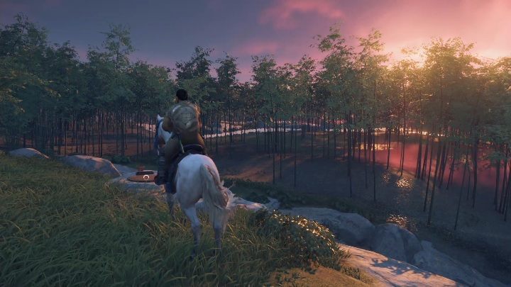 Haiku can be performed at the top of the mountain, right at the edge - Ghost of Tsushima: Haiku, Izuhara Region secrets map, video guide - Izuhara Region - Ghost of Tsushima Guide, Walkthrough
