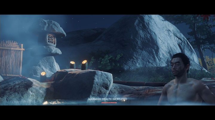 This hot spring can be found in the middle of the meadow - Ghost of Tsushima: Hot Springs, Izuhara Region secrets map, video guide - Izuhara Region - Ghost of Tsushima Guide, Walkthrough