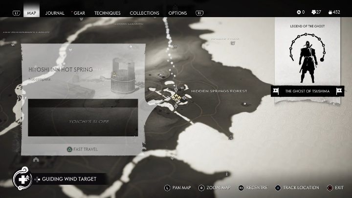 Location: Hiyoshi Village - Ghost of Tsushima: Hot Springs, Izuhara Region secrets map, video guide - Izuhara Region - Ghost of Tsushima Guide, Walkthrough