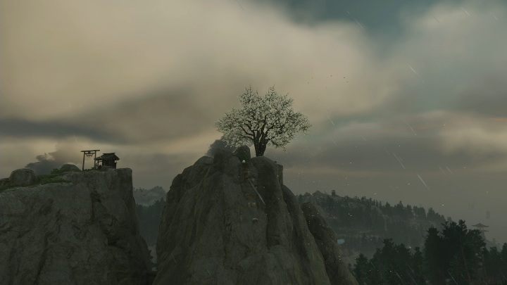 The road to this shrine leads through the burned areas - Ghost of Tsushima: Shinto Shrines, Izuhara Region secrets map, video guide - Izuhara Region - Ghost of Tsushima Guide, Walkthrough