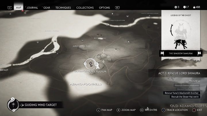 Location: Sakimori Overlook - Ghost of Tsushima: Pillars of Honour, Izuhara Region secrets map, video guide - Izuhara Region - Ghost of Tsushima Guide, Walkthrough