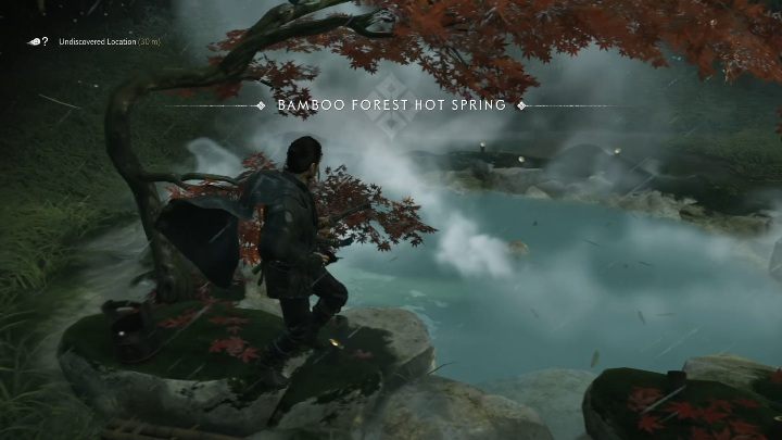 This hot spring is in the middle of a bamboo forest - Ghost of Tsushima: Hot Springs, Toyotama Region secrets map, video guide - Toyotama Region - Ghost of Tsushima Guide, Walkthrough