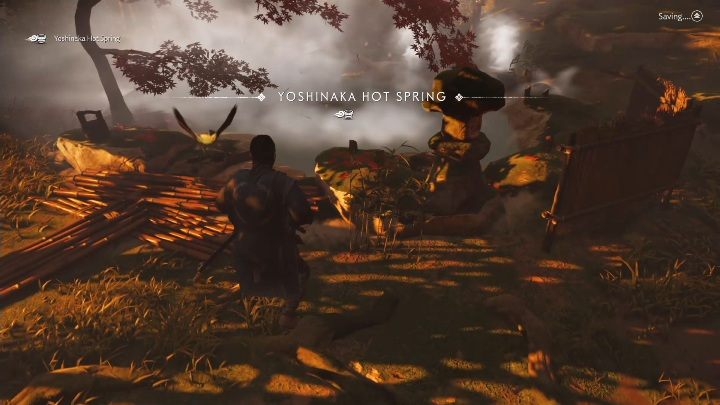 You will find this hot spring in the middle of the forest, between huge trees - Ghost of Tsushima: Hot Springs, Toyotama Region secrets map, video guide - Toyotama Region - Ghost of Tsushima Guide, Walkthrough