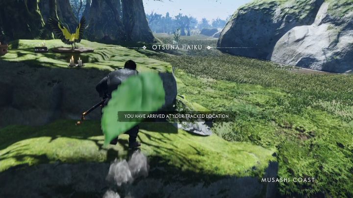 This place for haiku can be found on the edge of a water reservoir, next to a narrow stream flowing between the rocks - Ghost of Tsushima: Haiku, Toyotama Region secrets map, video guide - Toyotama Region - Ghost of Tsushima Guide, Walkthrough