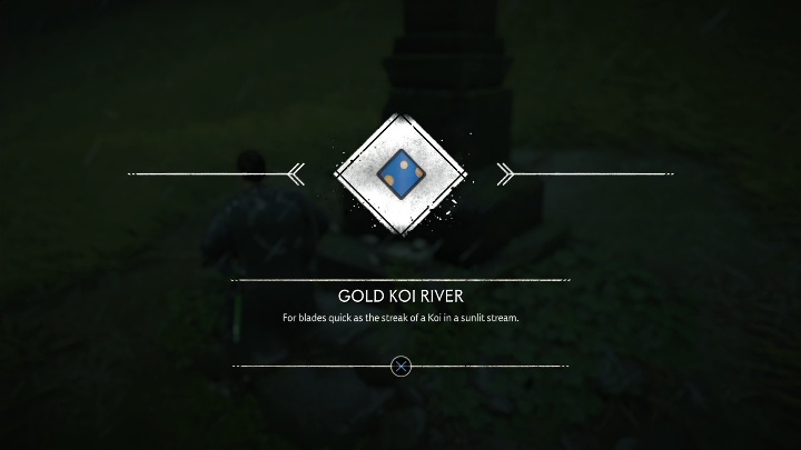 This Pillar of Honour is found in the middle of the field, all you need to do is to stray off the path a little bit and you discover the Gold Koi River - Ghost of Tsushima: Pillars of Honor, Toyotama Region secrets map, video guide - Toyotama Region - Ghost of Tsushima Guide, Walkthrough
