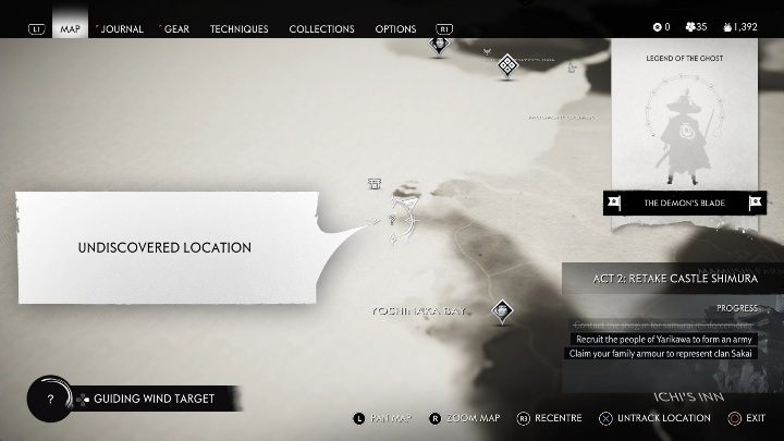 Location: Yoshinaka Bay - Ghost of Tsushima: Pillars of Honor, Toyotama Region secrets map, video guide - Toyotama Region - Ghost of Tsushima Guide, Walkthrough