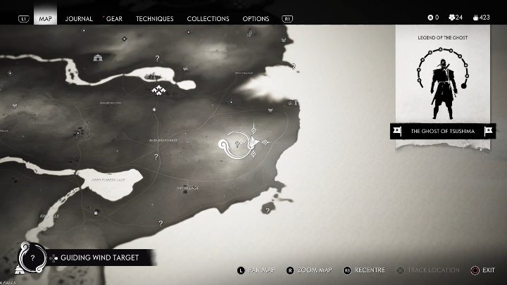 Location: Endless Forest - Ghost of Tsushima: Pillars of Honor, Kamiagata Region secrets map, video guide - Kamiagata Region - Ghost of Tsushima Guide, Walkthrough