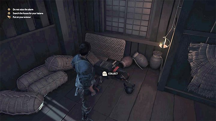 Jin wakes up in a small encampment - Ghost of Tsushima: Prologue tale walkthrough, video guide - Main tales - Ghost of Tsushima Guide, Walkthrough