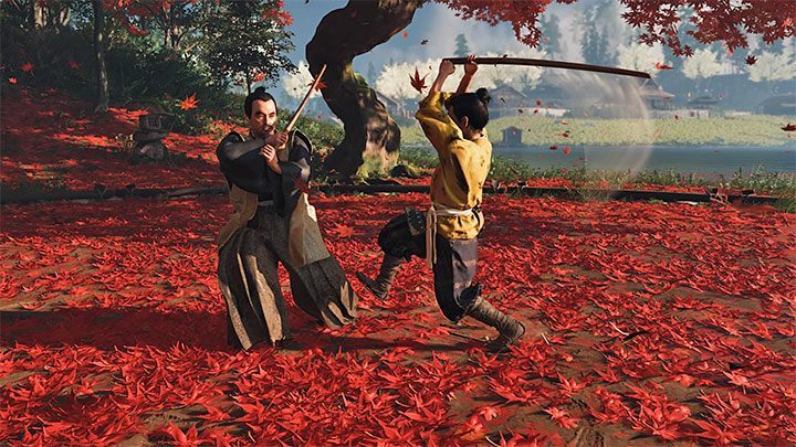 You now play as young Jin who, under the watchful eye of his uncle, Lord Shimura, will learn the basics of sword fighting - Ghost of Tsushima: Prologue tale walkthrough, video guide - Main tales - Ghost of Tsushima Guide, Walkthrough
