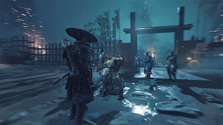 When you defeat the boss, press the Square to execute him - Ghost of Tsushima: The Ghost of Yarikawa walkthrough, video guide - Act 2 - Ghost of Tsushima Guide, Walkthrough